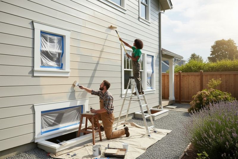 Local House Siding Painting pros at work